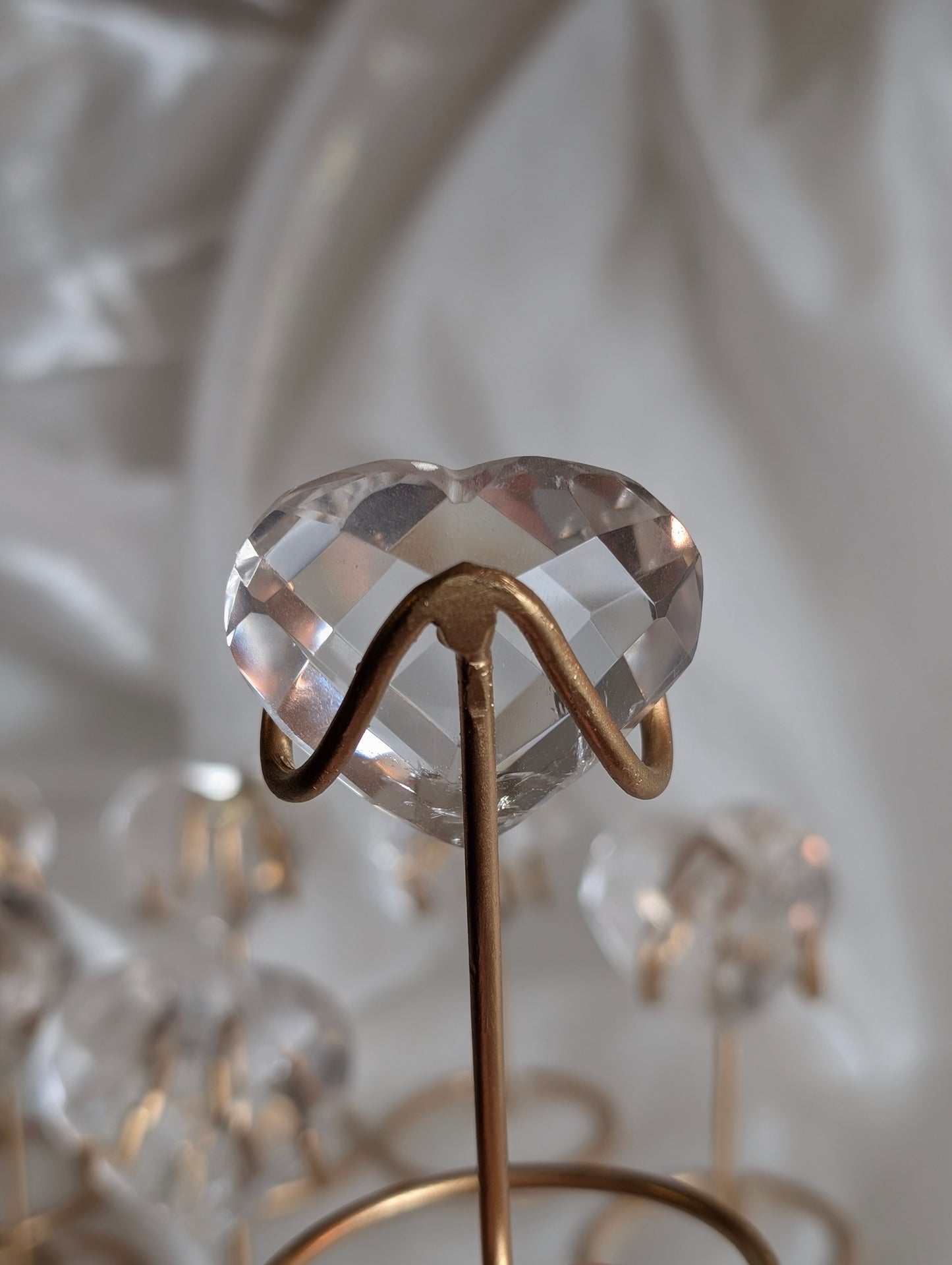 Lemurian Gem Heart on Stand #3
