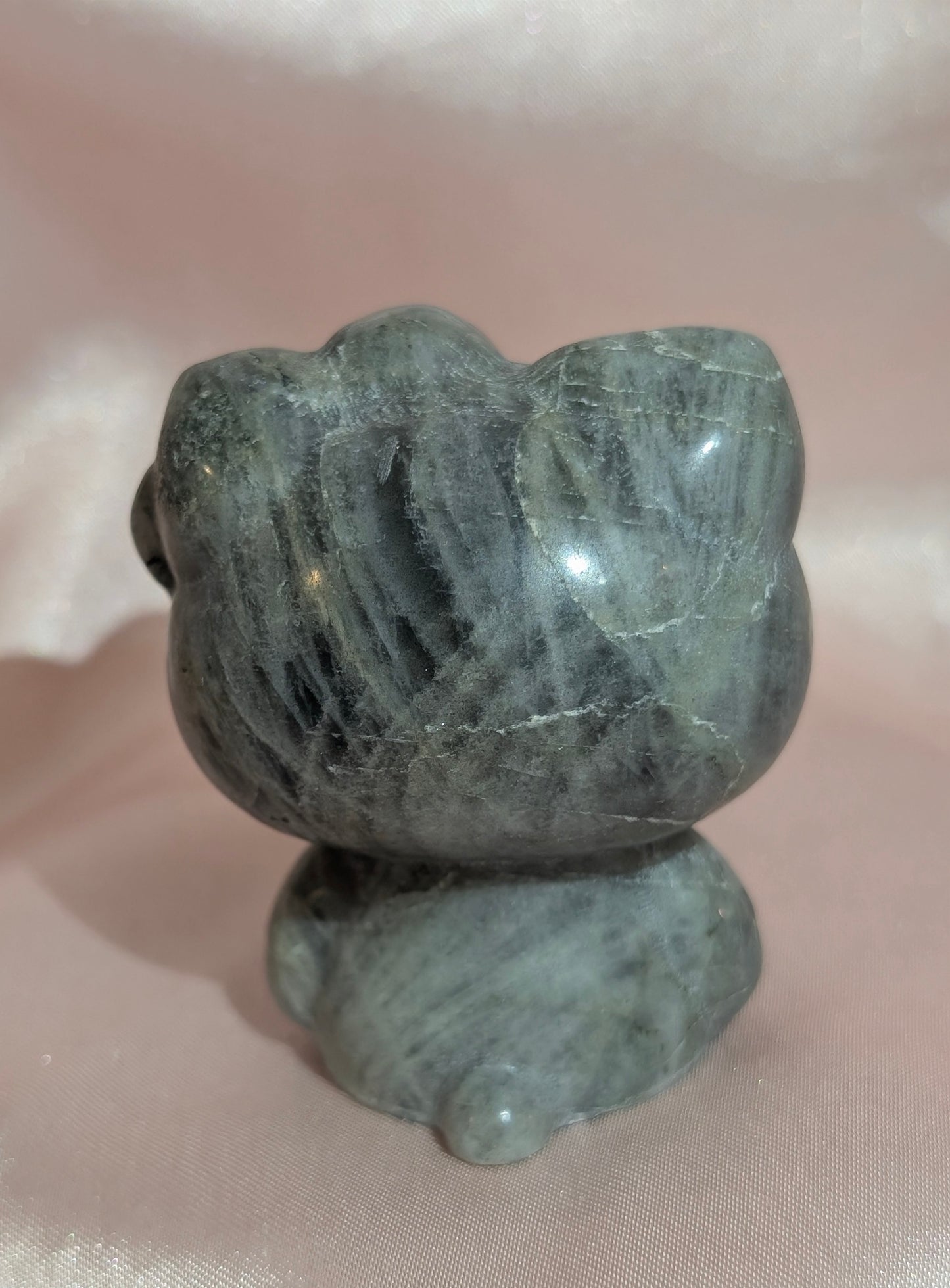 Labradorite Kitty Carving