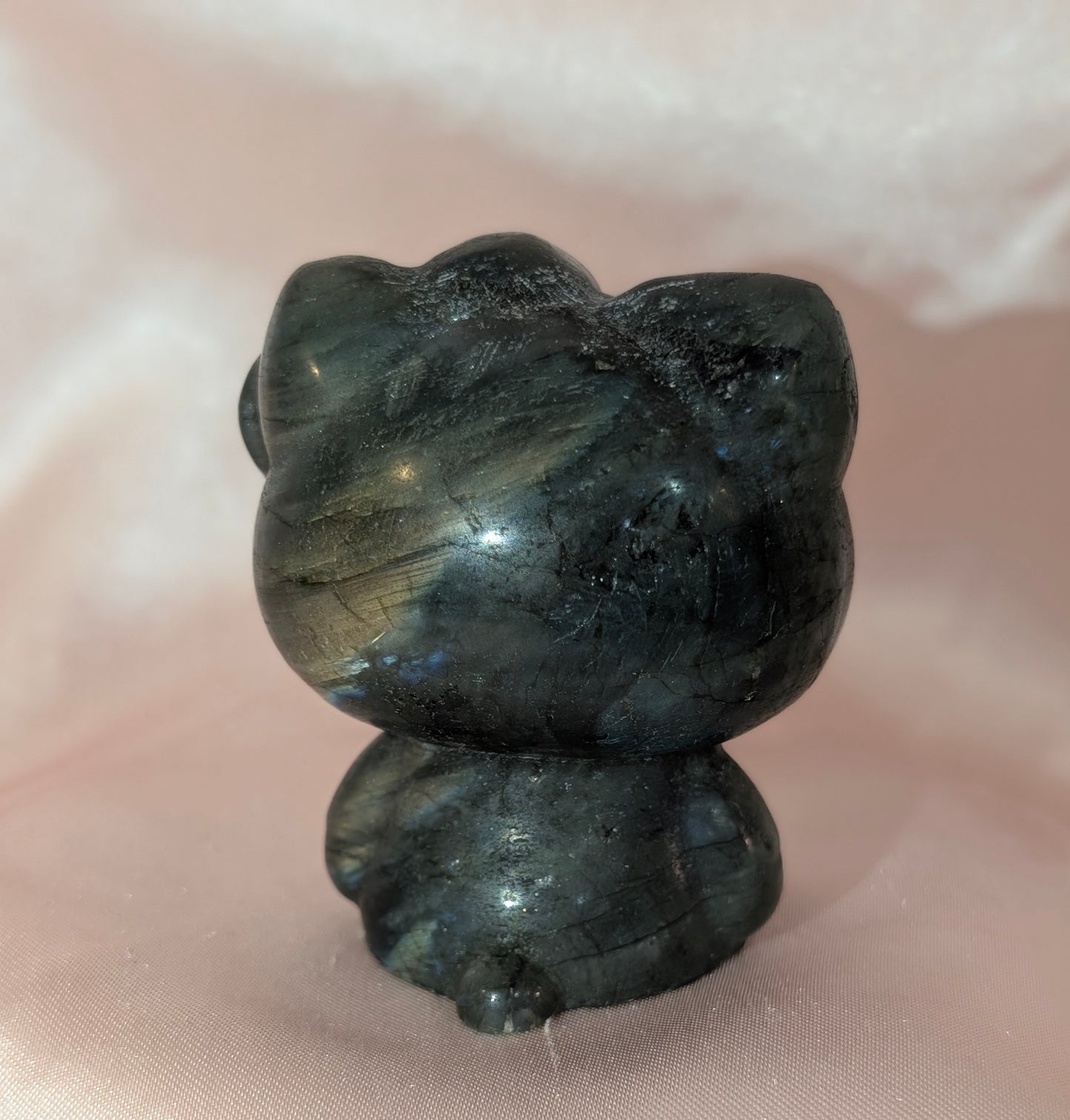 Labradorite Kitty Carving