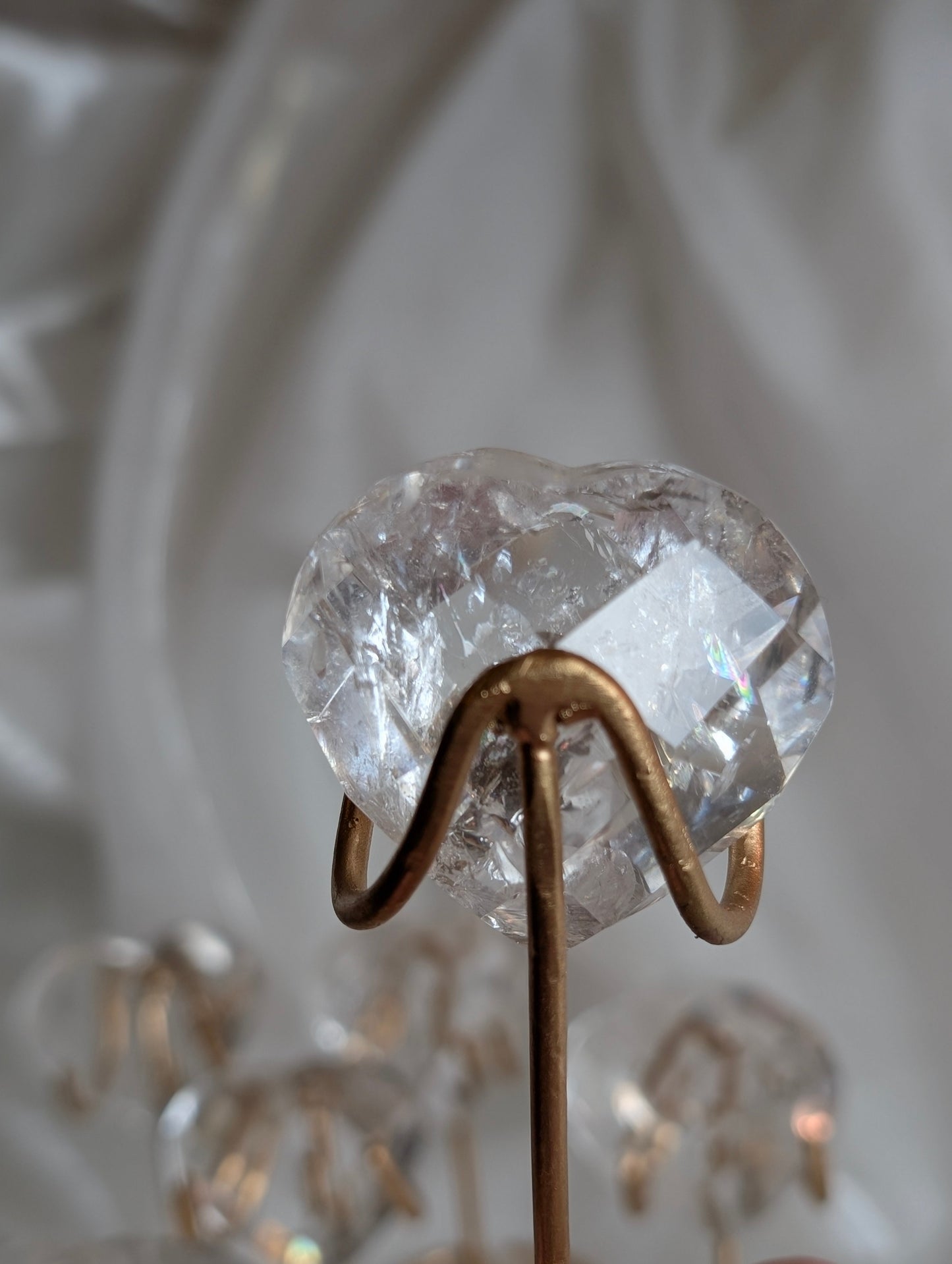 Lemurian Gem Heart on Stand #2