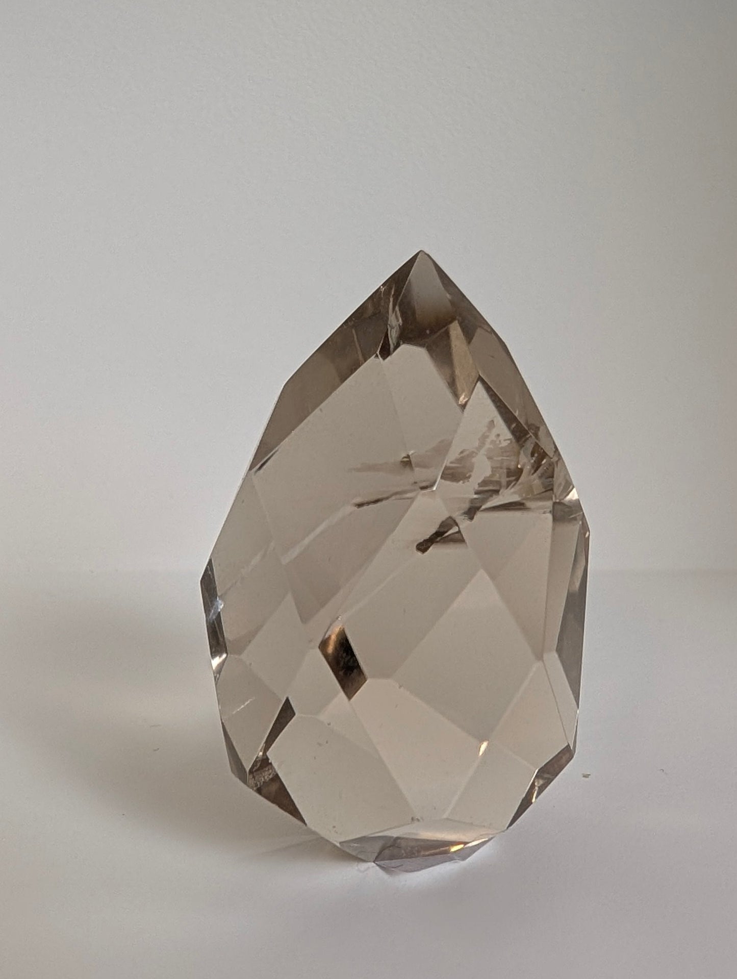 Faceted Smokey Lemurian Citrine Diamond