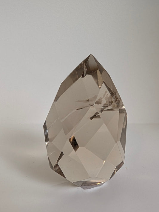 Faceted Smokey Lemurian Citrine Diamond