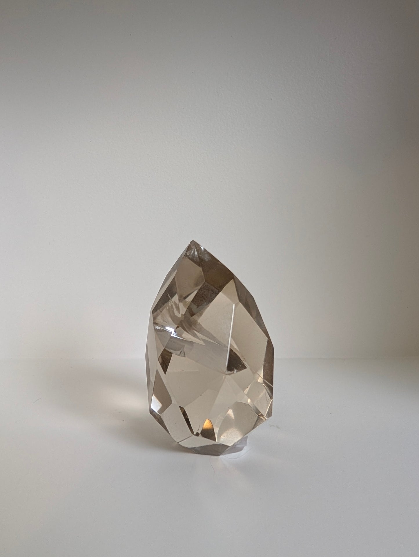 Faceted Smokey Lemurian Citrine Diamond