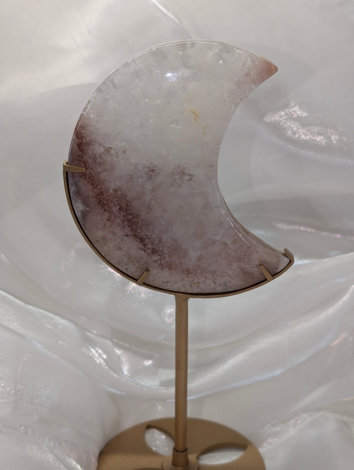 Pink Amethyst Quartz Moon