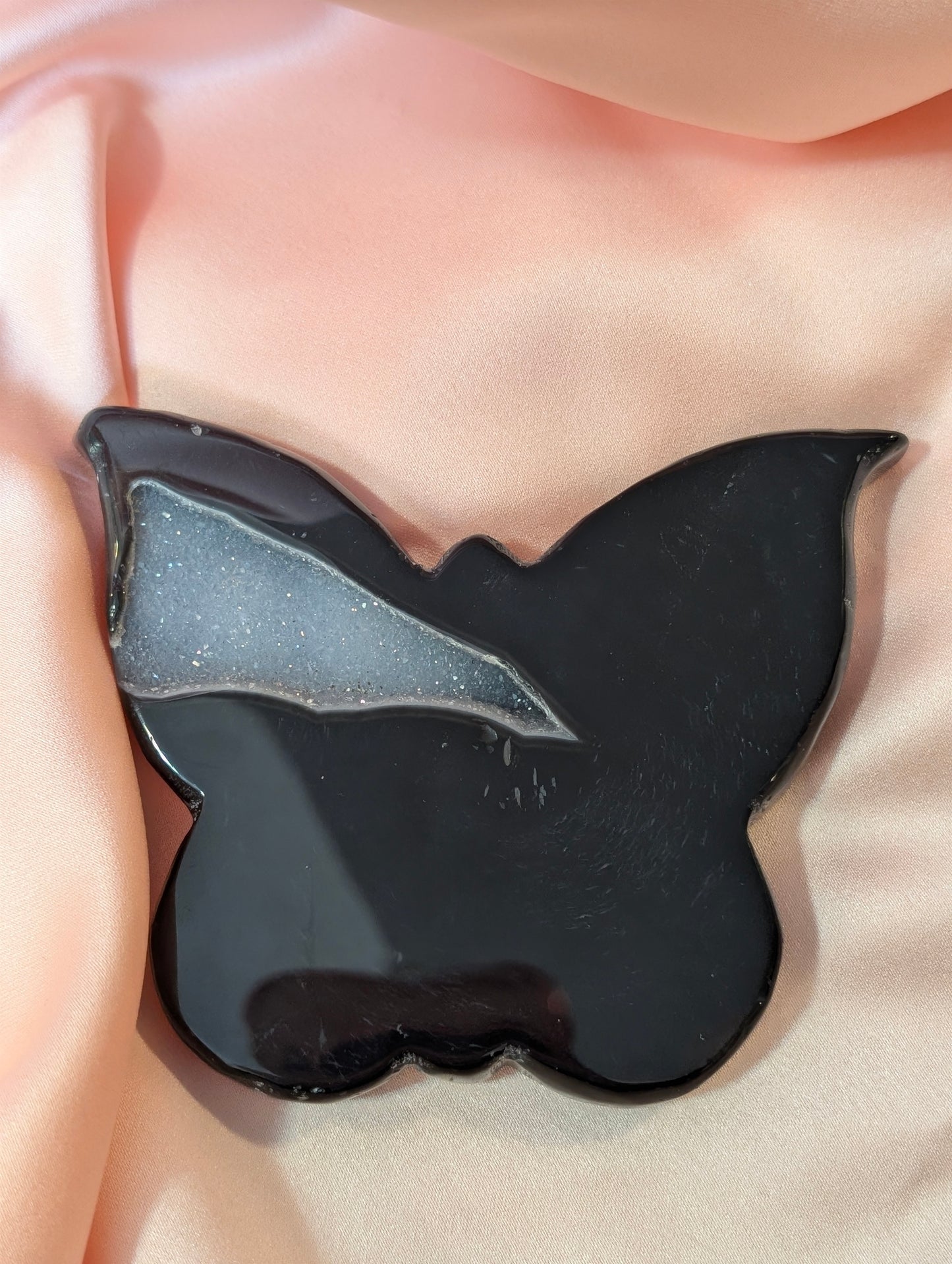 Agate Black Butterfly