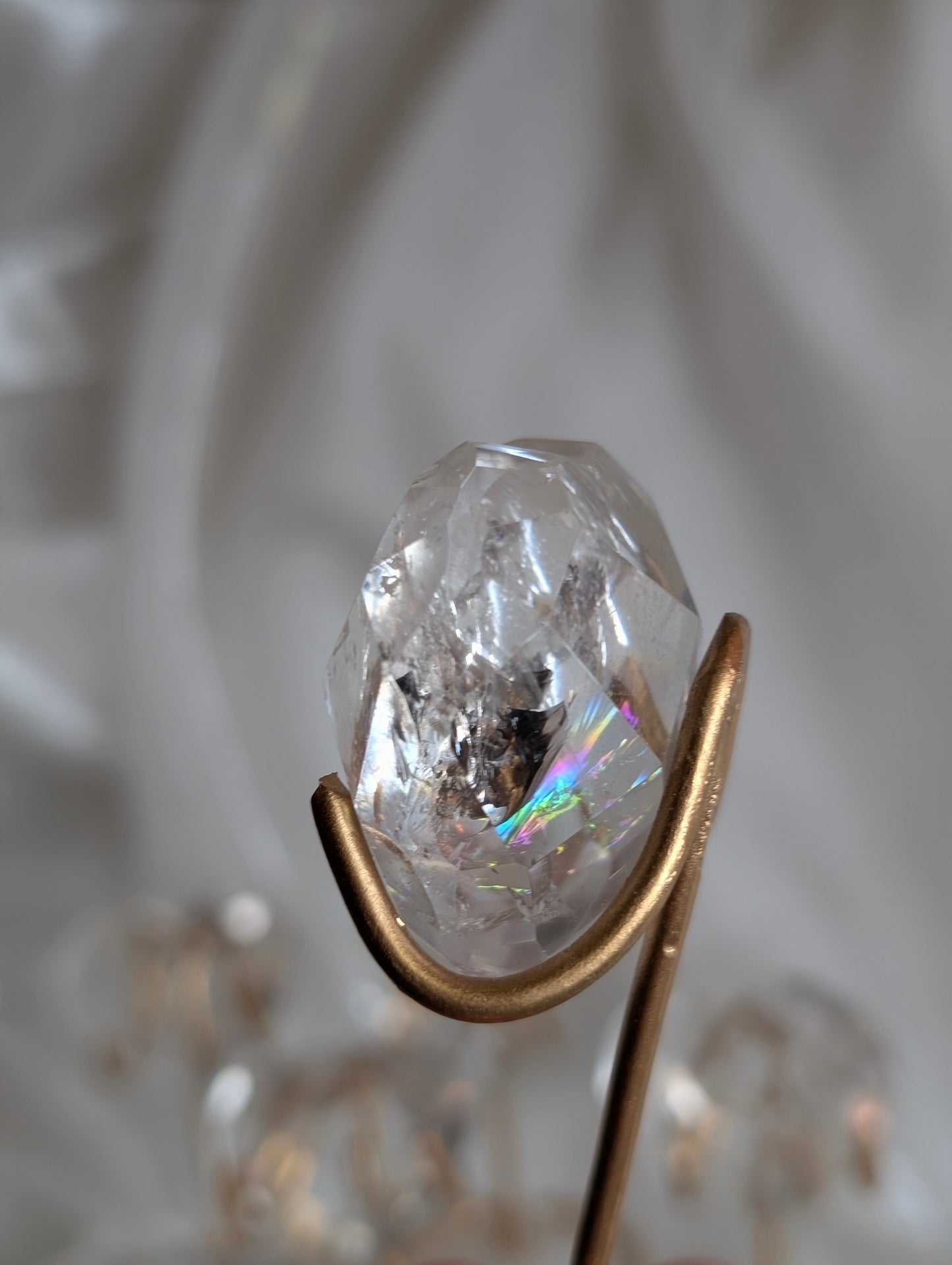 Lemurian Gem Heart on Stand #2
