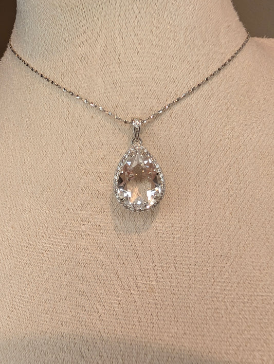 *Clear Quartz Drop Pendant