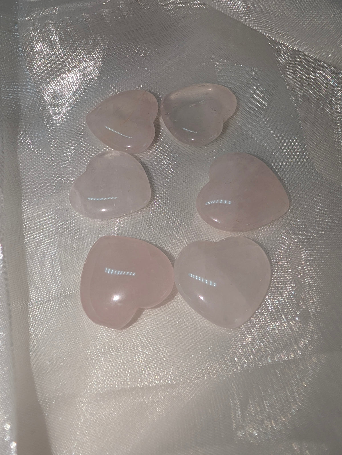 Mini Rose Quartz Hearts