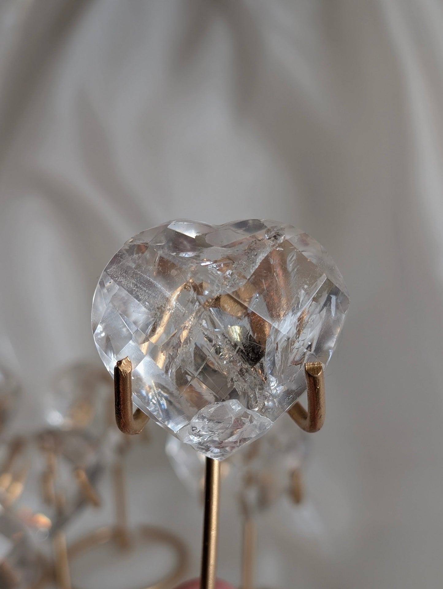 Lemurian Gem Heart on Stand #2