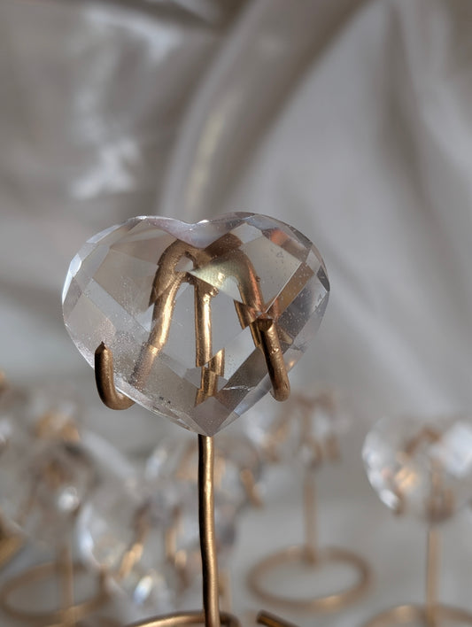 *Lemurian Gem Heart on Stand #6