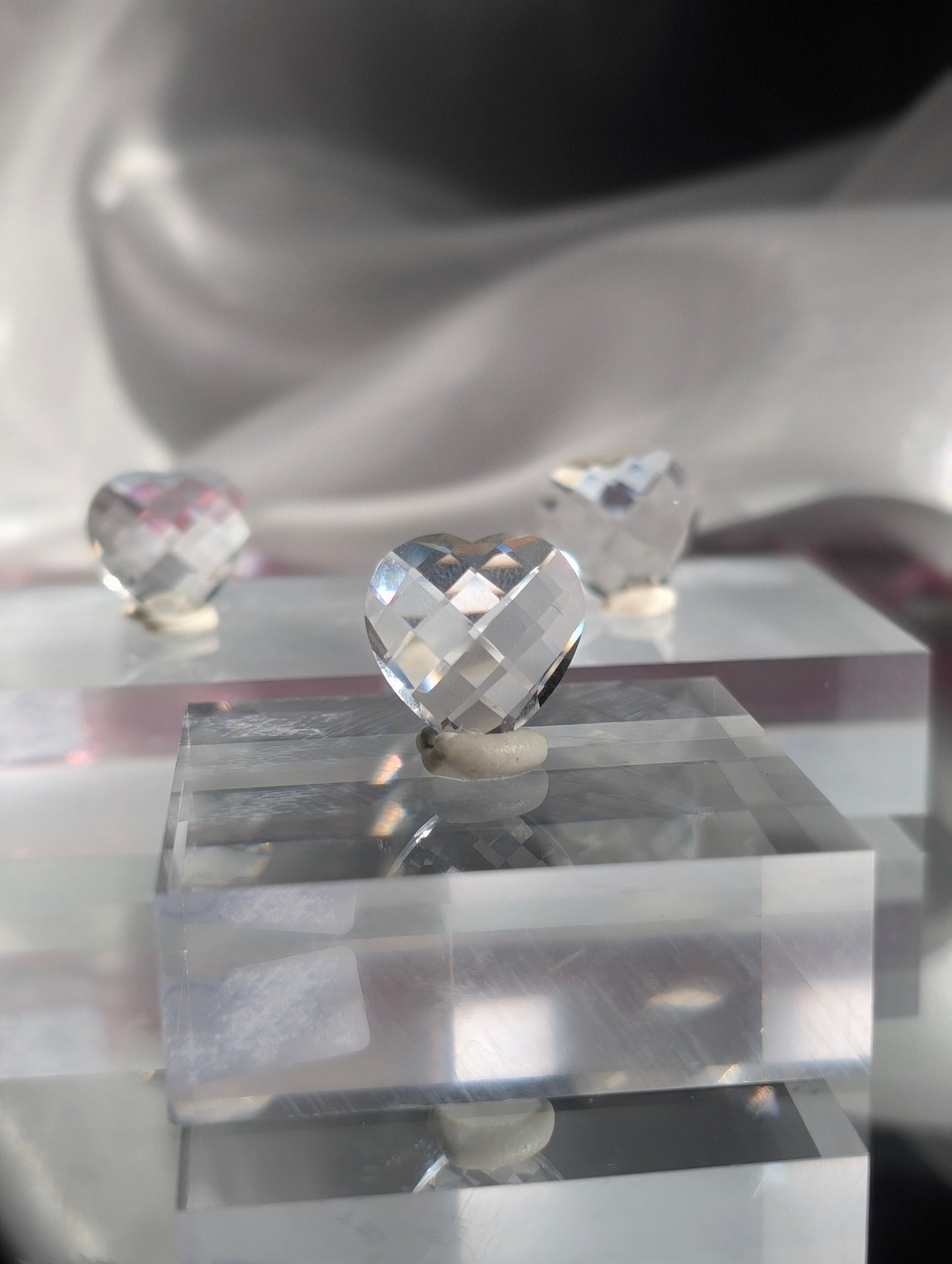 Faceted AAA Quartz Heart