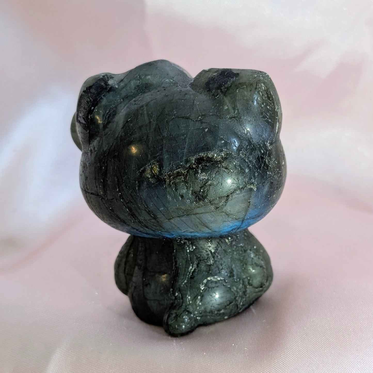 Labradorite Kitty Carving