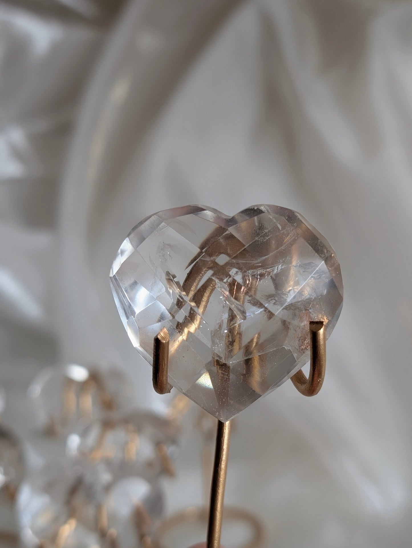 Lemurian Gem Heart on Stand #4