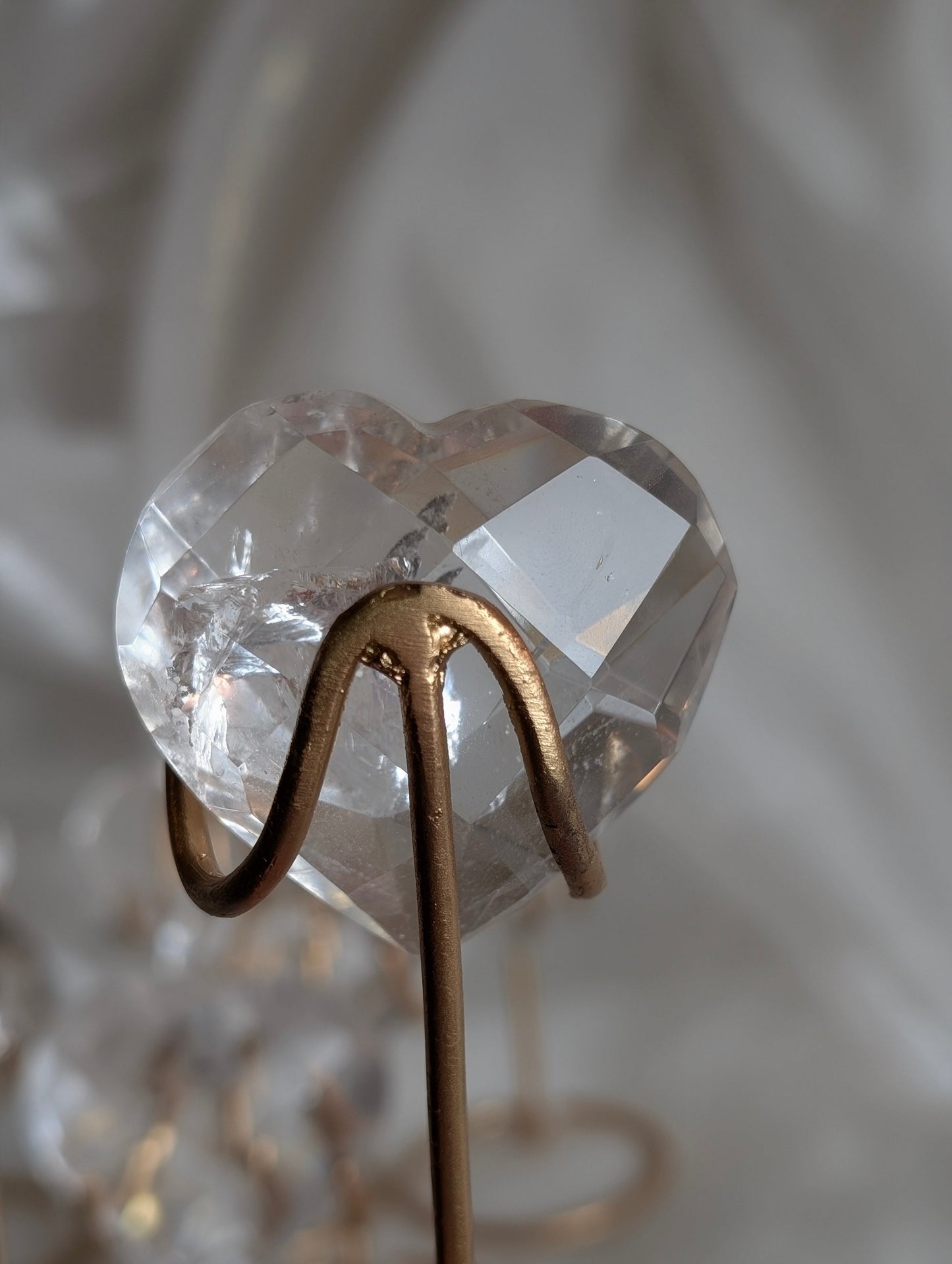 Lemurian Gem Heart on Stand #4