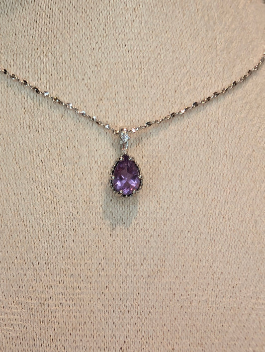 Amethyst Drop Pendant