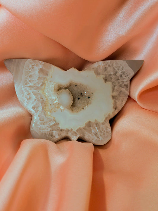 Agate Butterfly Carving