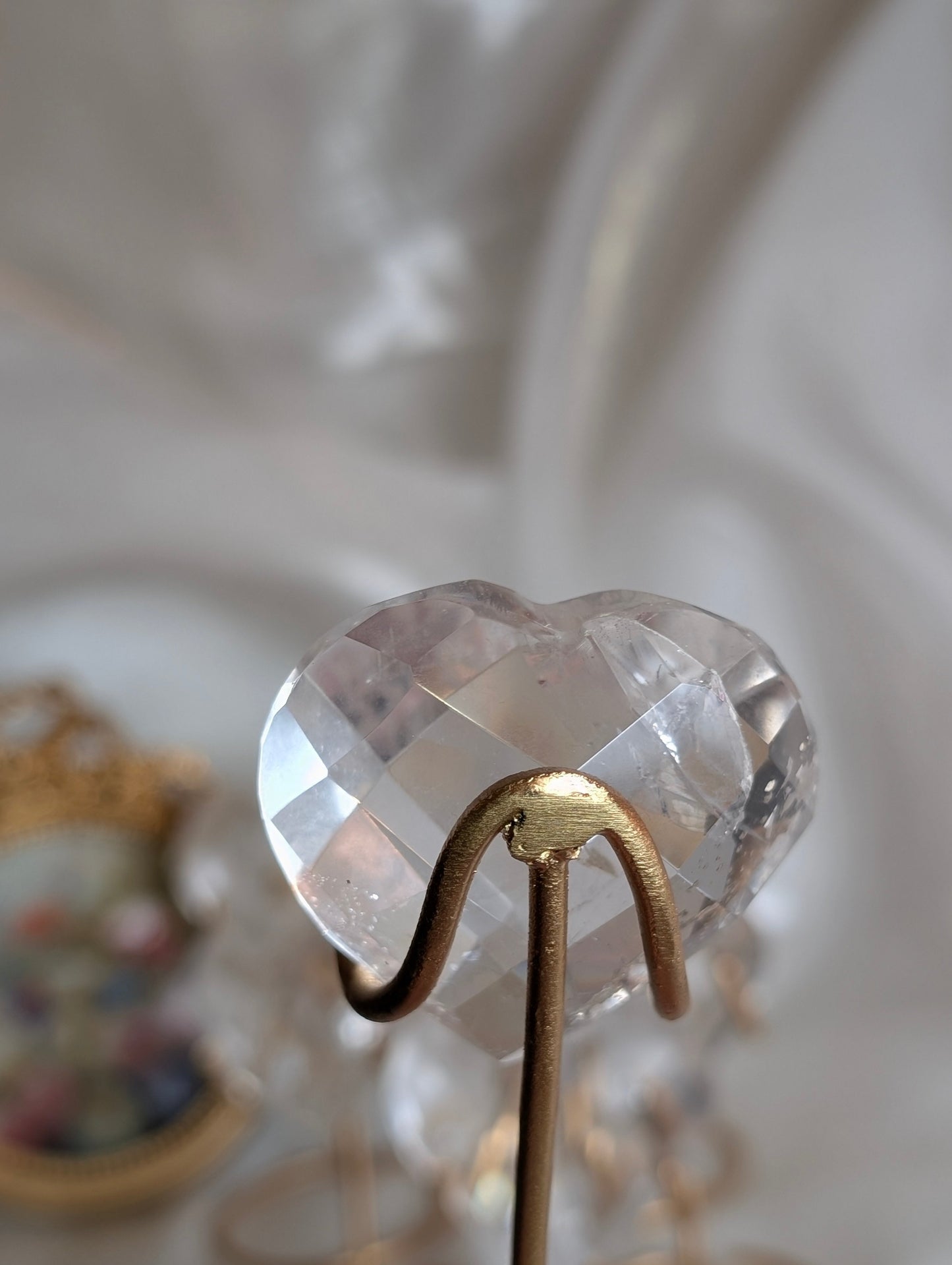 *Lemurian Gem Heart on Stand #7