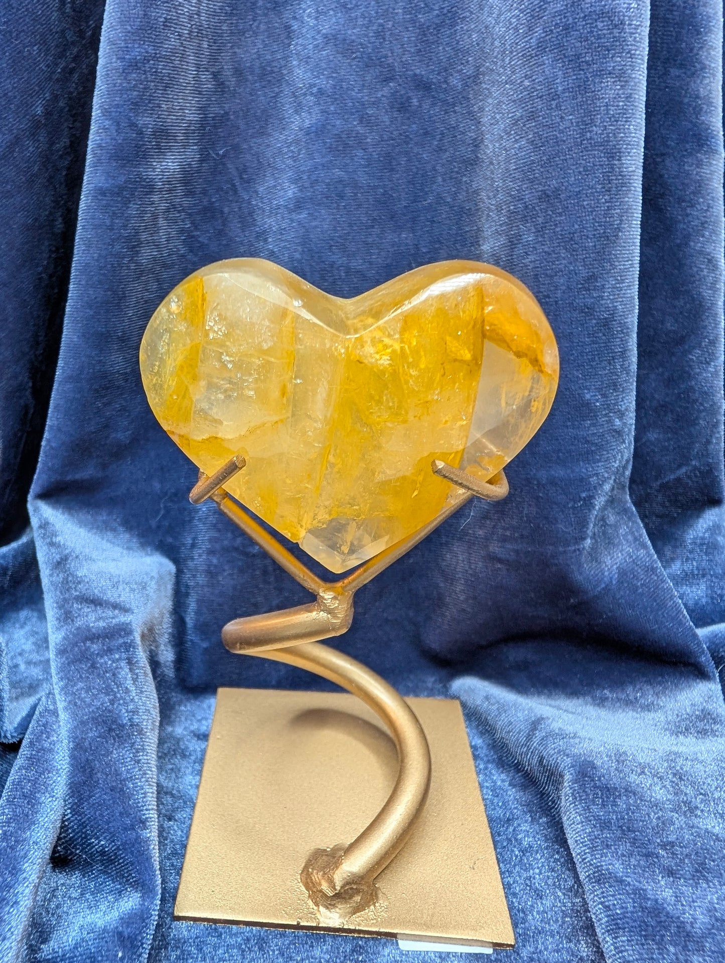 Golden Healer Heart on Stand