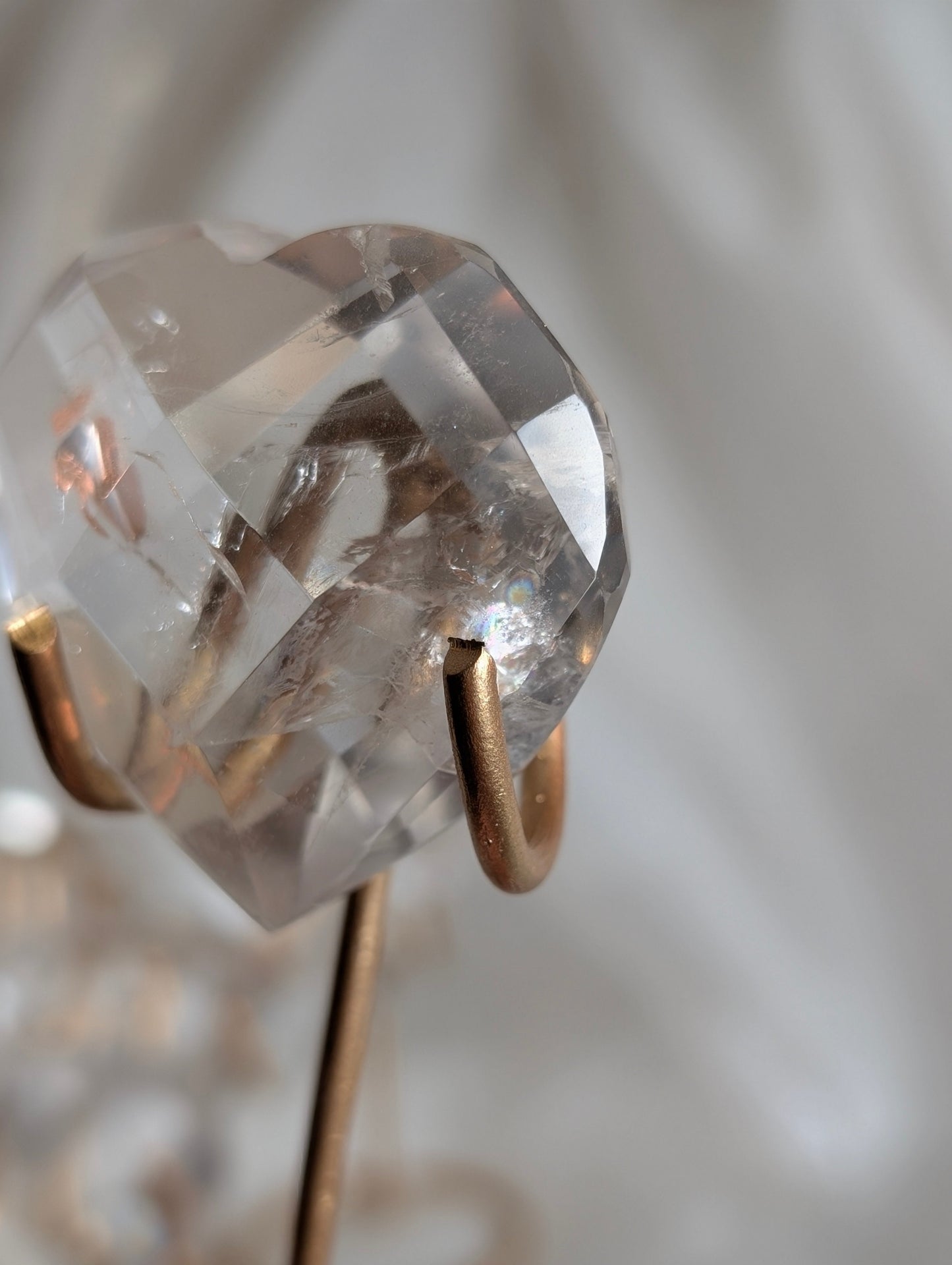 Lemurian Gem Heart on Stand #4